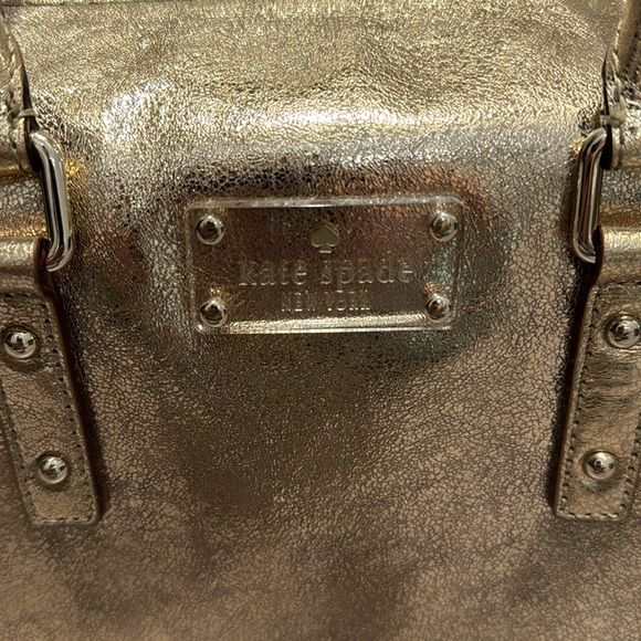 Metallic Gold Kate Spade Handbag - Picture 2 of 8